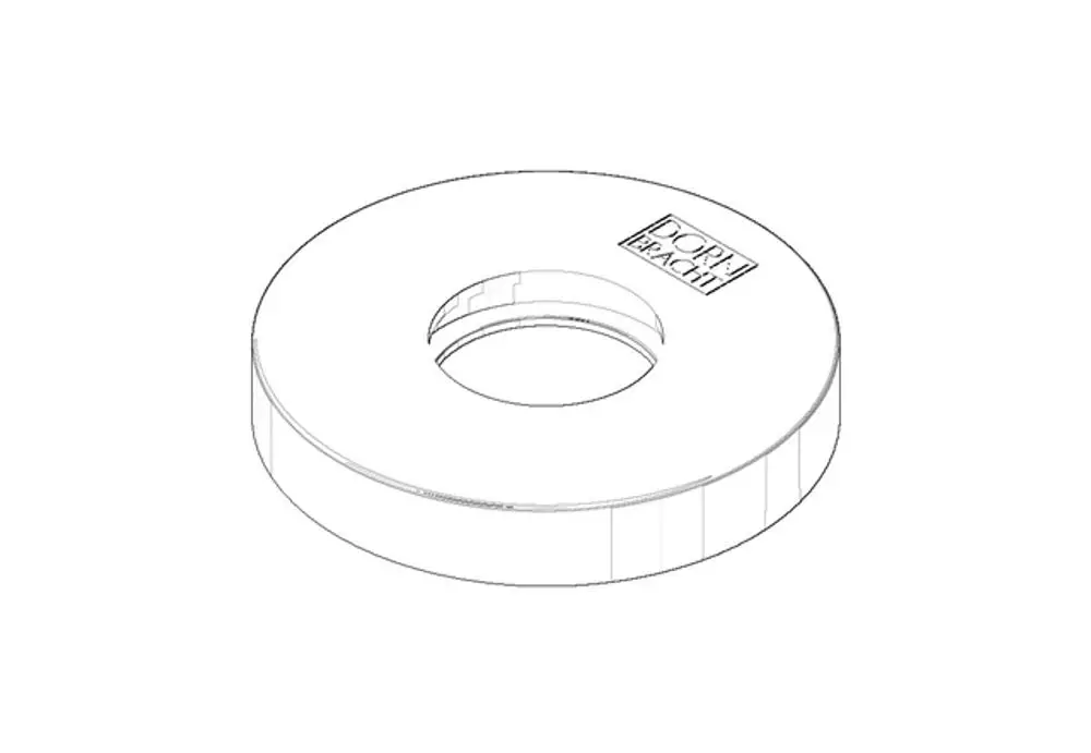 DORNBRACHT Rosette DB Logo ERSATZTEILE 092722503 D. 55 x D. 27 x 9 mm Schwarz matt, 092722503-33 Galeriebild 1